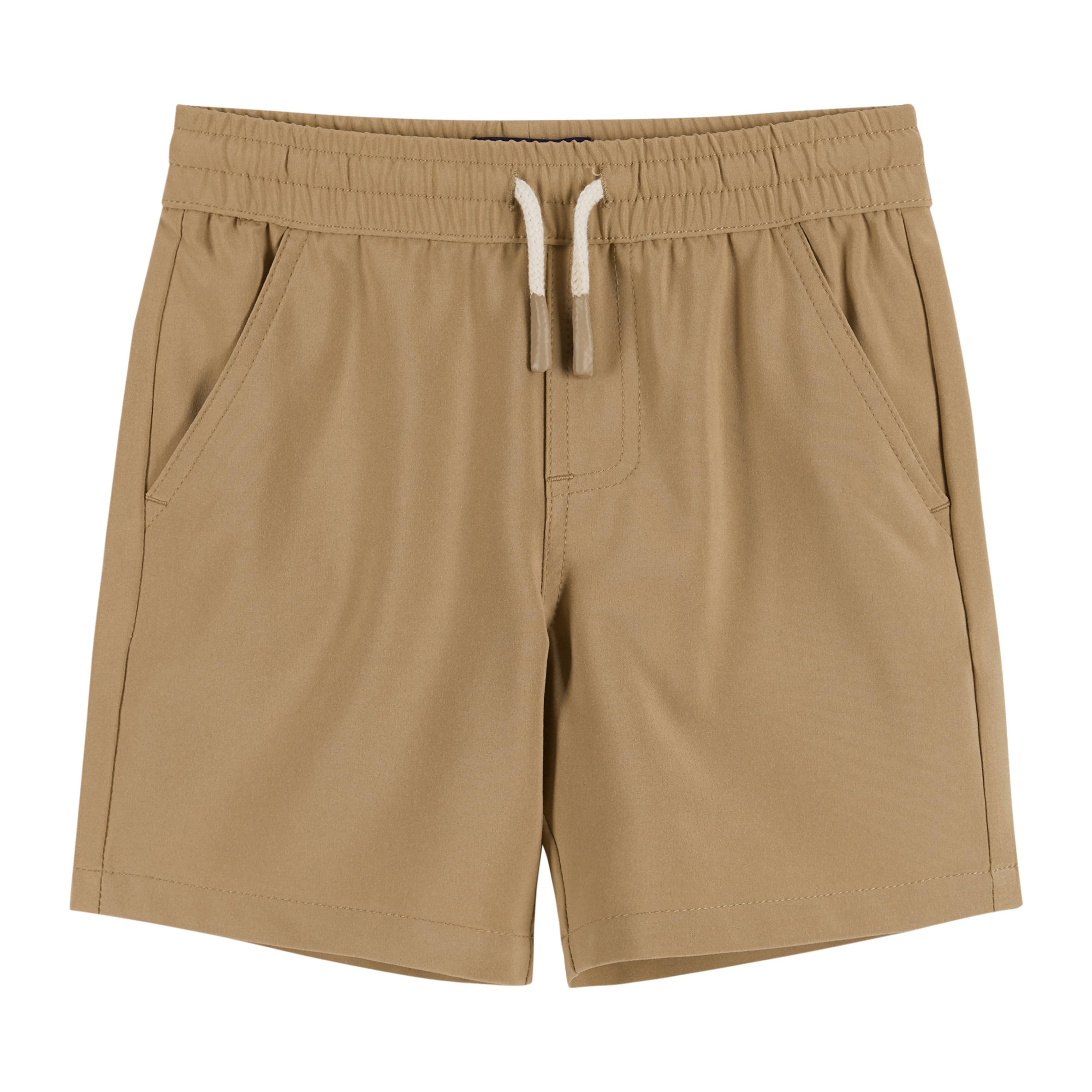 Boys Toddler Beige Hybrid Drawstring Shorts