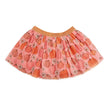 The Pumpkin Daisy Tutu is a fun skirt and dress up tutu for celebrating Fall! Features: * Pink tulle printed with a pumpkin daisy pattern accented with gold glitter pin dots * Light pink cotton lining * Orange glitter elastic waistband * Care: Hand wash and line dry The Sweet Wink difference: * Super soft tulle that doesn’t scratch or itch * Cotton lining provides extra coverage and comfort * “Shed-free” embellishments ensure glitter does not sprinkle around the house