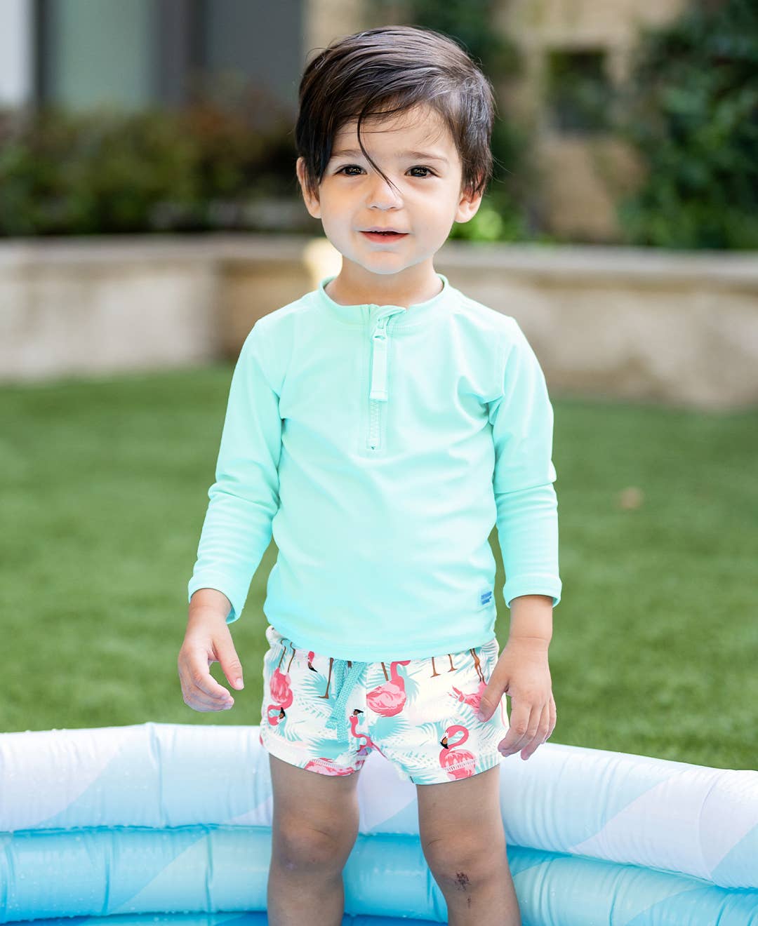 Vibrant Flamingo Swim Shorties