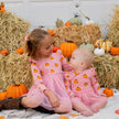 Pumpkin Blush Long Sleeve Tutu Bodysuit - Fall Baby Bodysuit