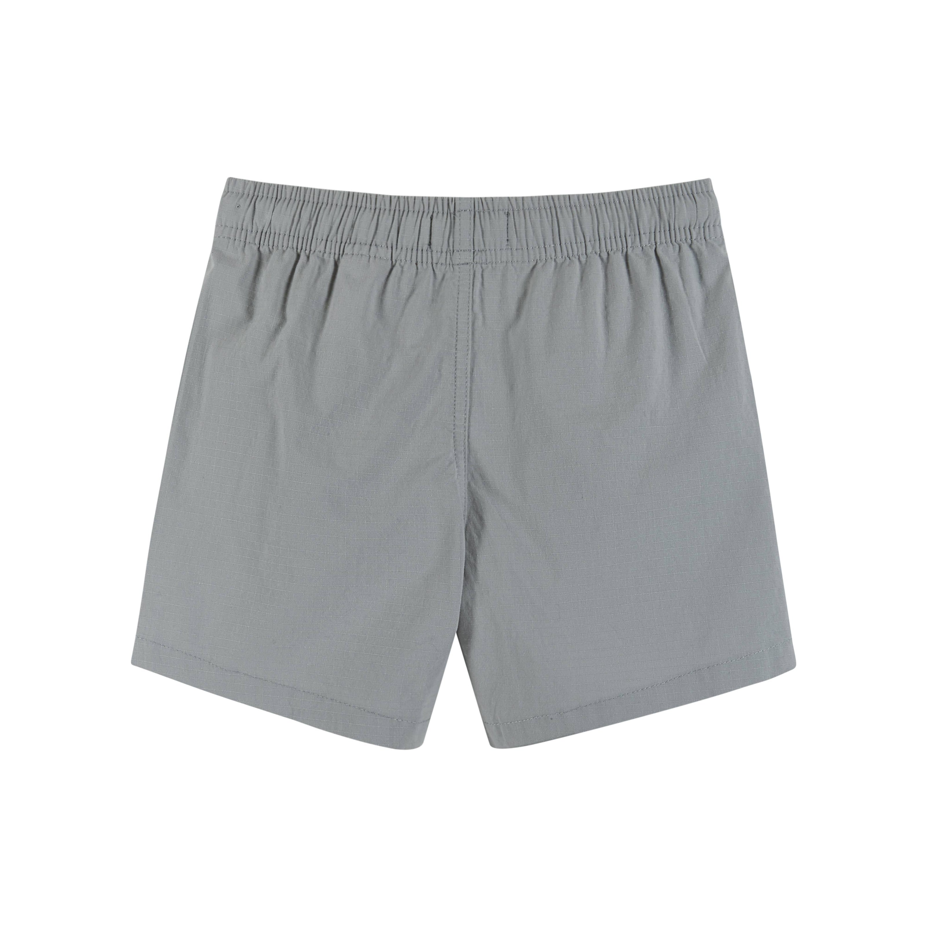 Boys Toddler Grey Ripstop Drawstring Shorts