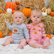 Pumpkin Blush Long Sleeve Tutu Bodysuit - Fall Baby Bodysuit