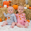 Pumpkin Blush Long Sleeve Tutu Bodysuit - Fall Baby Bodysuit