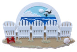 Beach Chair Family Personalized Christmas Ornament