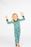 Halloween Boo Crew Ghost Glow in the Dark Pajamas Kids Bamboo Sleepwear Set