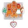 Made with Love Gingerbread Family Personalized ChristmasOrnament