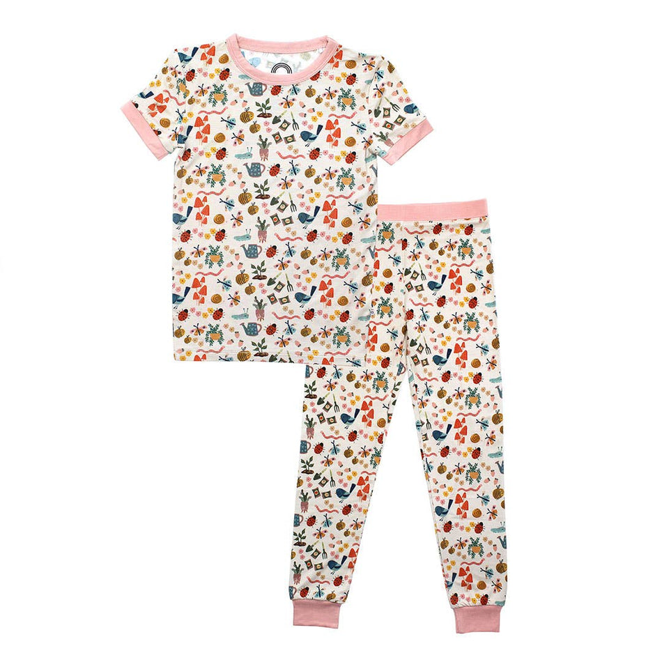 Garden Friends Spring Bamboo Kids Clothing Toddler Sleep Set