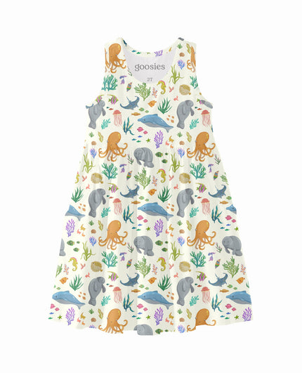 Ocean Friends Bamboo Sleeveless Pocket Dress