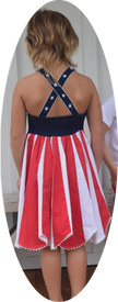 Red White and Blue Appliqué Fancy Dress