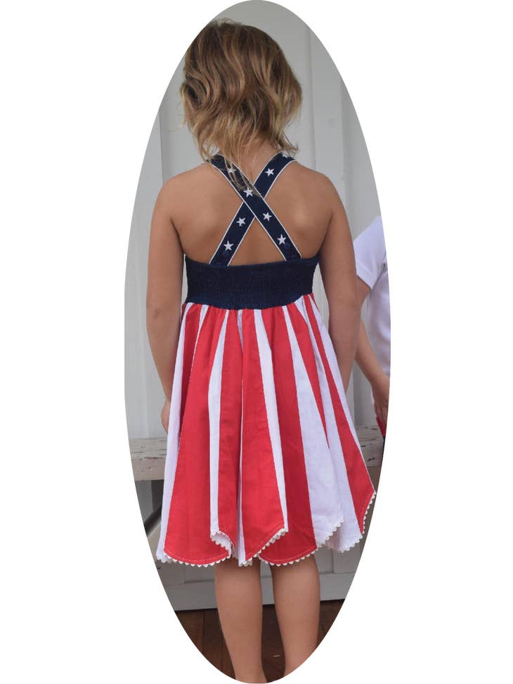 Red White and Blue Appliqué Fancy Dress