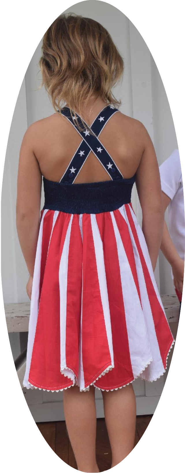 Red White and Blue Appliqué Fancy Dress