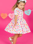 Be My Valentine Short Sleeve Knit Twirl Dress