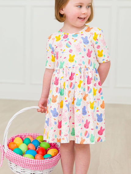 Girls Sugar Rush Short Sleeve Knit Twirl Dress