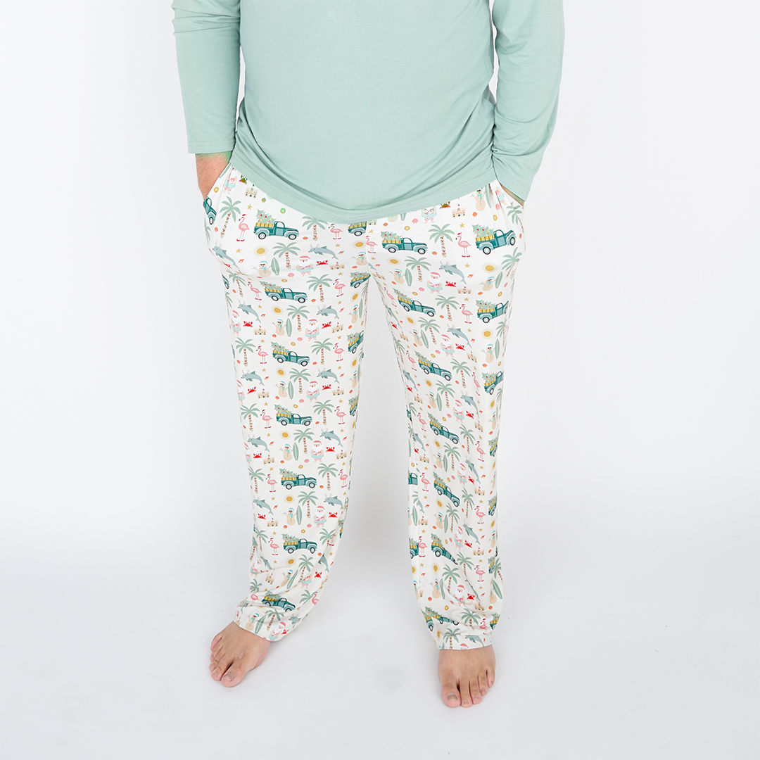 Coastal Christmas Adult Bamboo Pajama Relaxed Lounge Pants