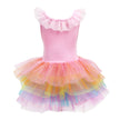 Unicorn Dreamer Multi-layered Rainbow Party Dress 3-4T