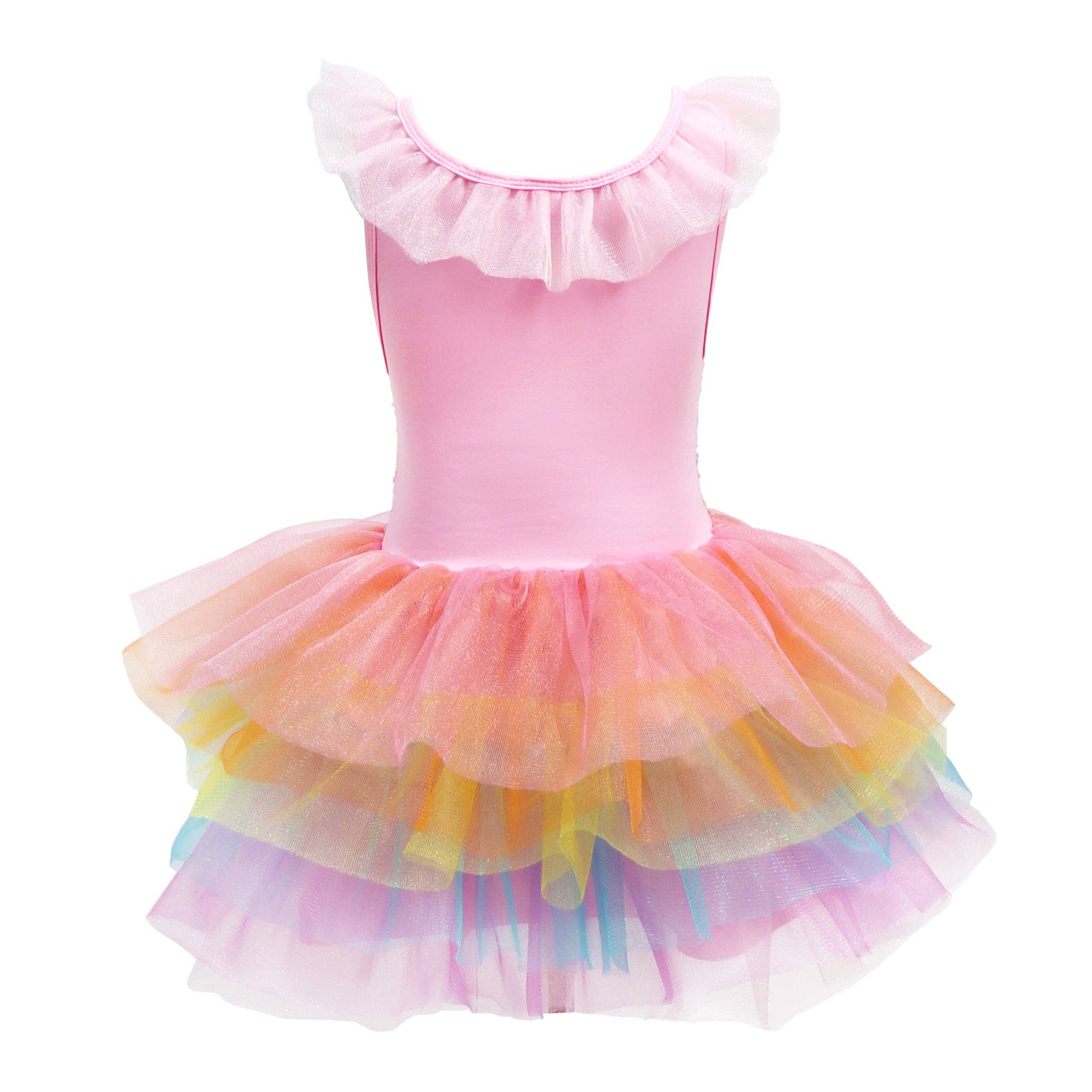 Unicorn Dreamer Multi-layered Rainbow Party Dress 3-4T