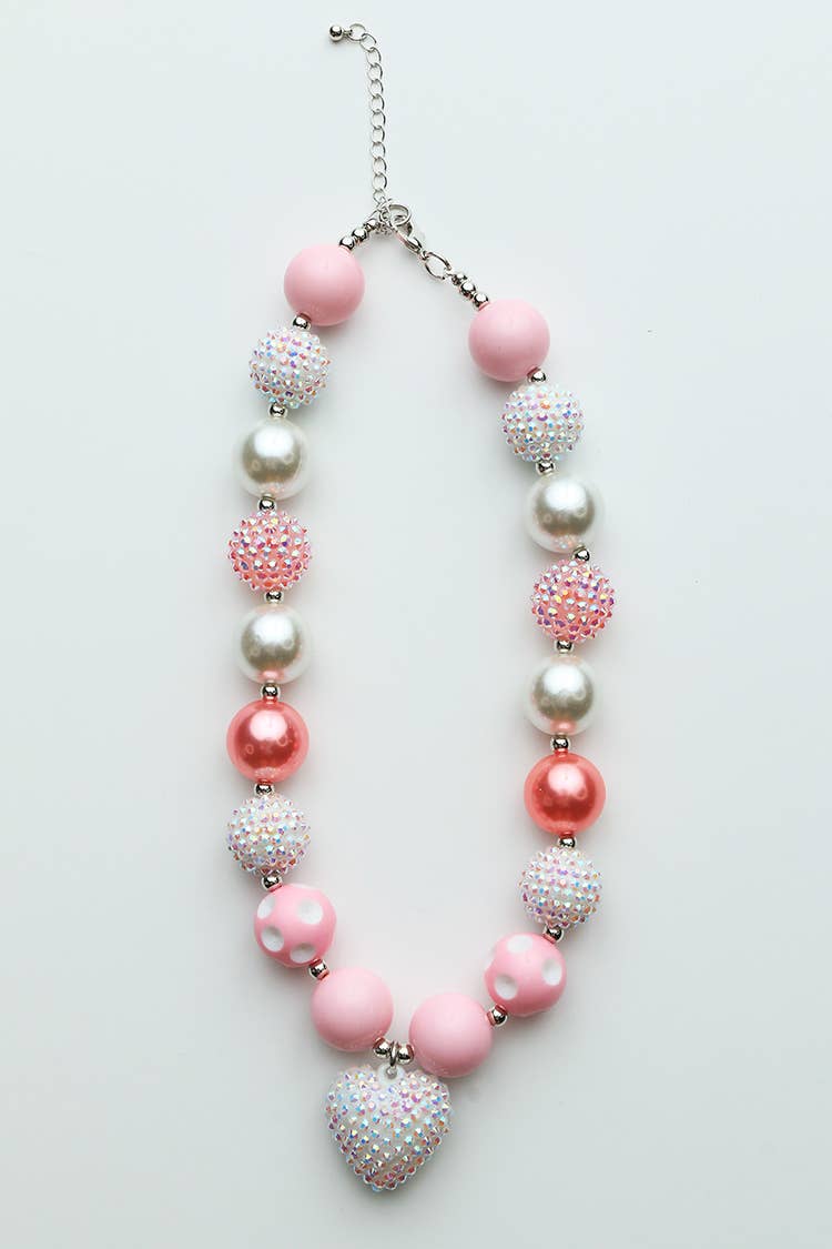 Chunky Pearl Heart Necklace