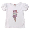 Studded Ice Cream Puff Sleeve Tee