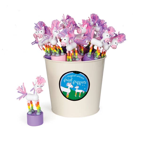 Unicorn Push Puppets Assorted- Each