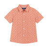 Short Sleeve Buttondown Set - Faded Orange