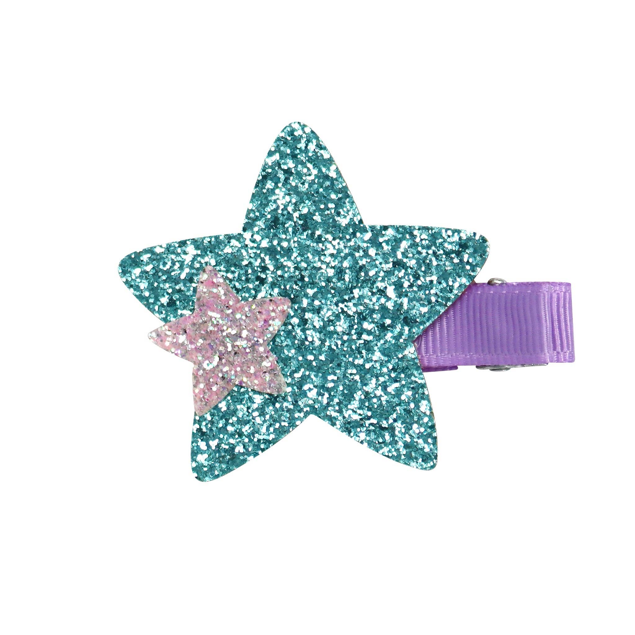 Shimmering Mermaid Star Hair Clips