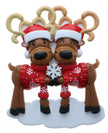 Festive Reindeer Family Personalized Christmas Ornament