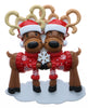 Festive Reindeer Family Personalized Christmas Ornament