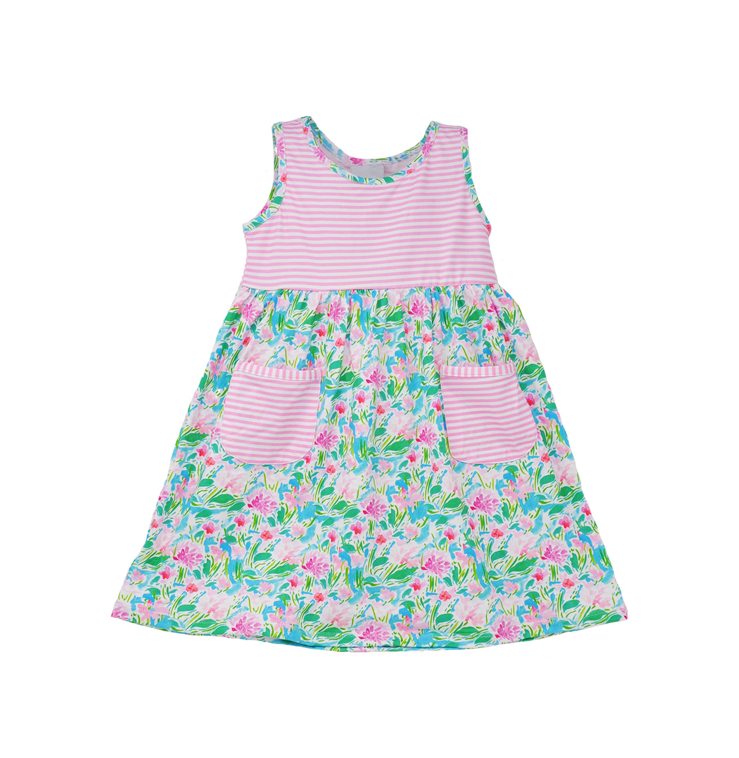 Kids UPF50+ Dahlia Sleeveless Dress with Pockets