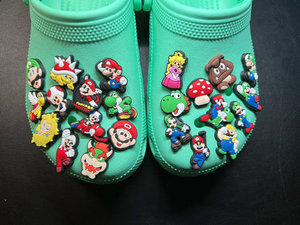 Cartoon Super Mario Shoe Charms