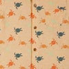 Boys Toddler Short Sleeve Orange Turtle Button-down Shirt