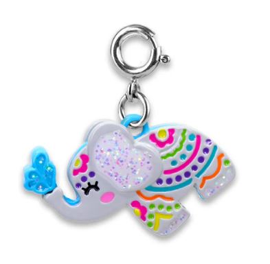 Glitter Elephant Charm