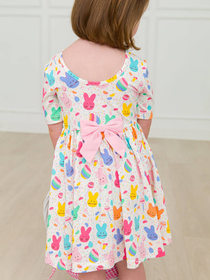Girls Sugar Rush Short Sleeve Knit Twirl Dress
