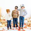 Pumpkin Patch Trucker Hat - Gray/White - Kids Fall