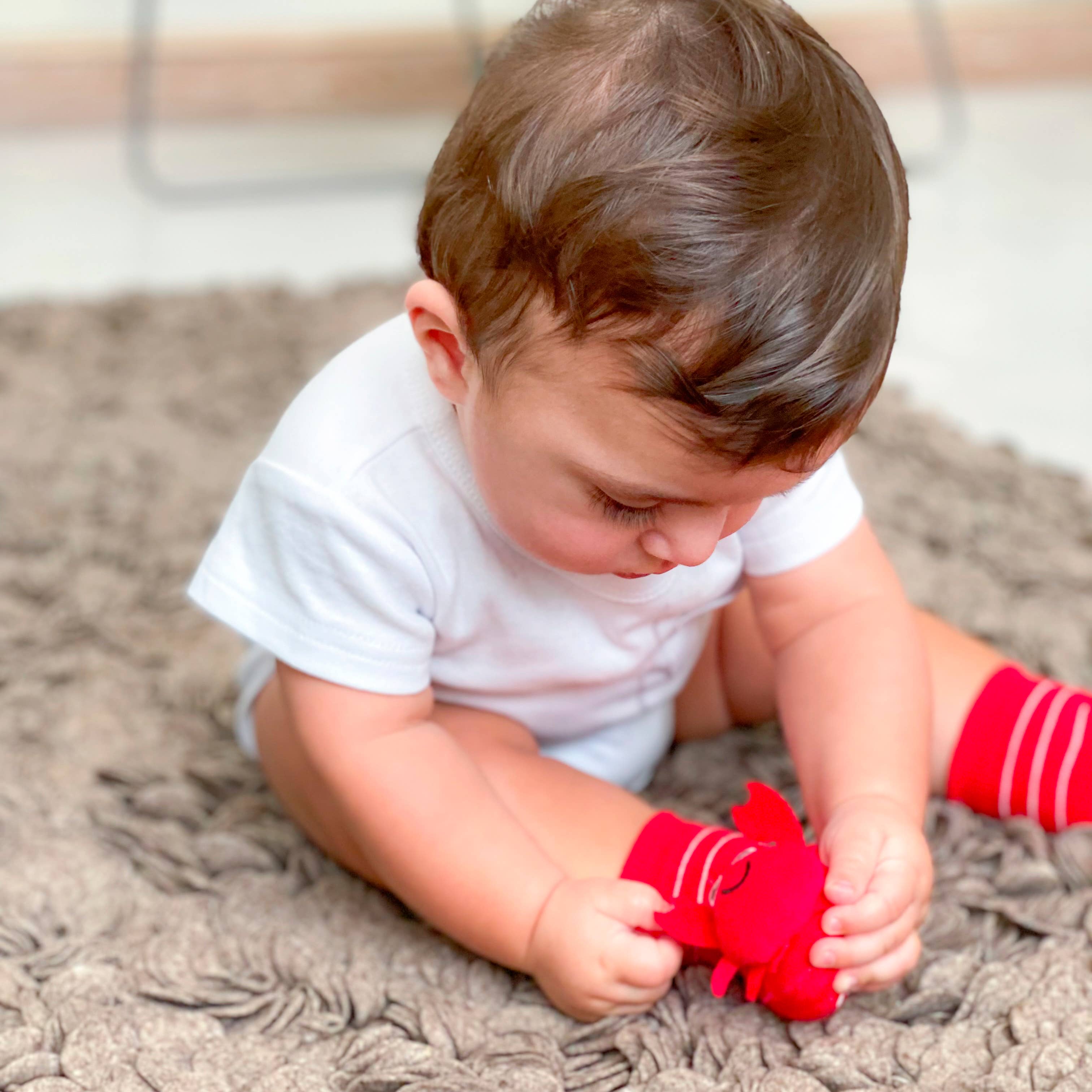 Red Crabby Crab Boogie Toes Rattle Socks