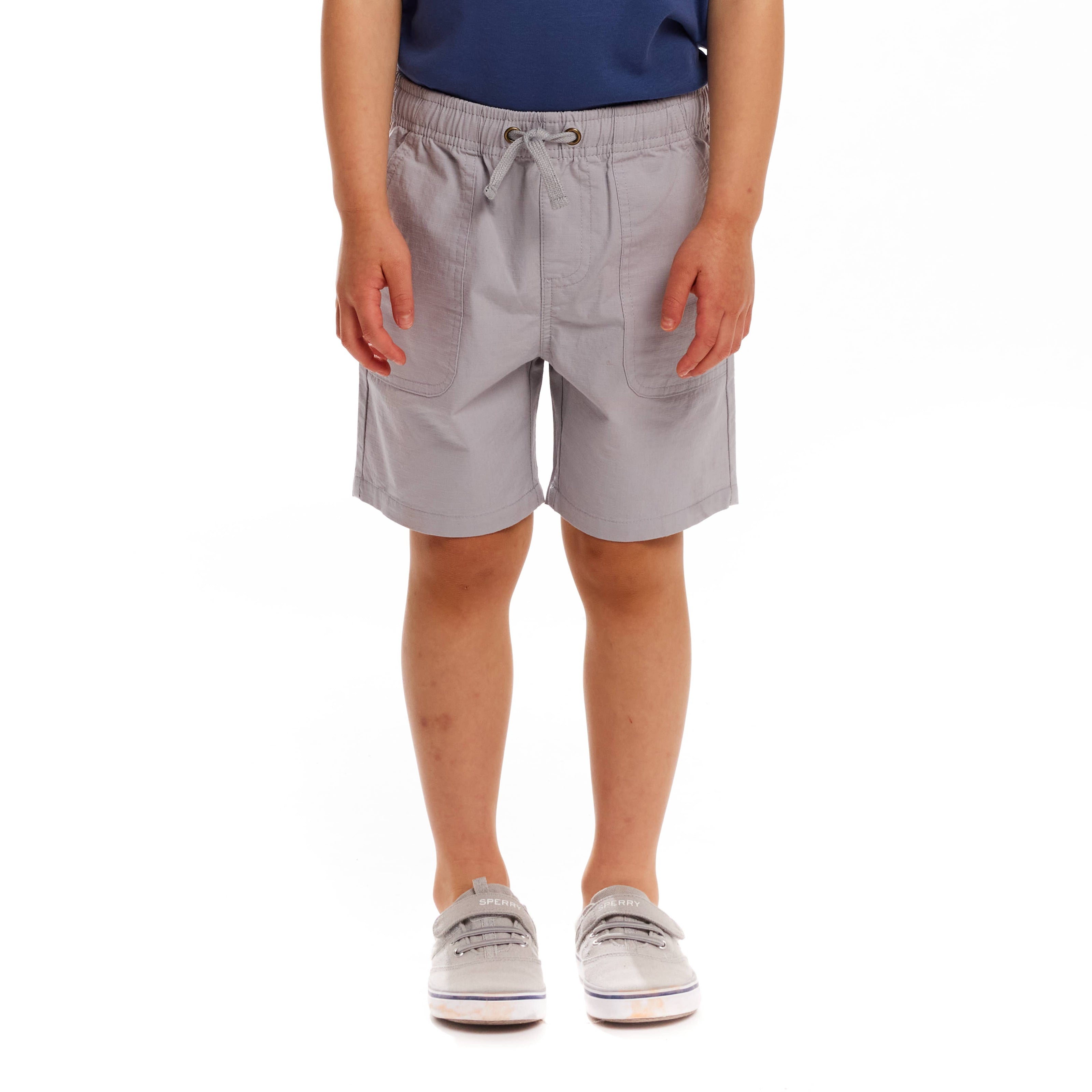 Boys Toddler Grey Ripstop Drawstring Shorts