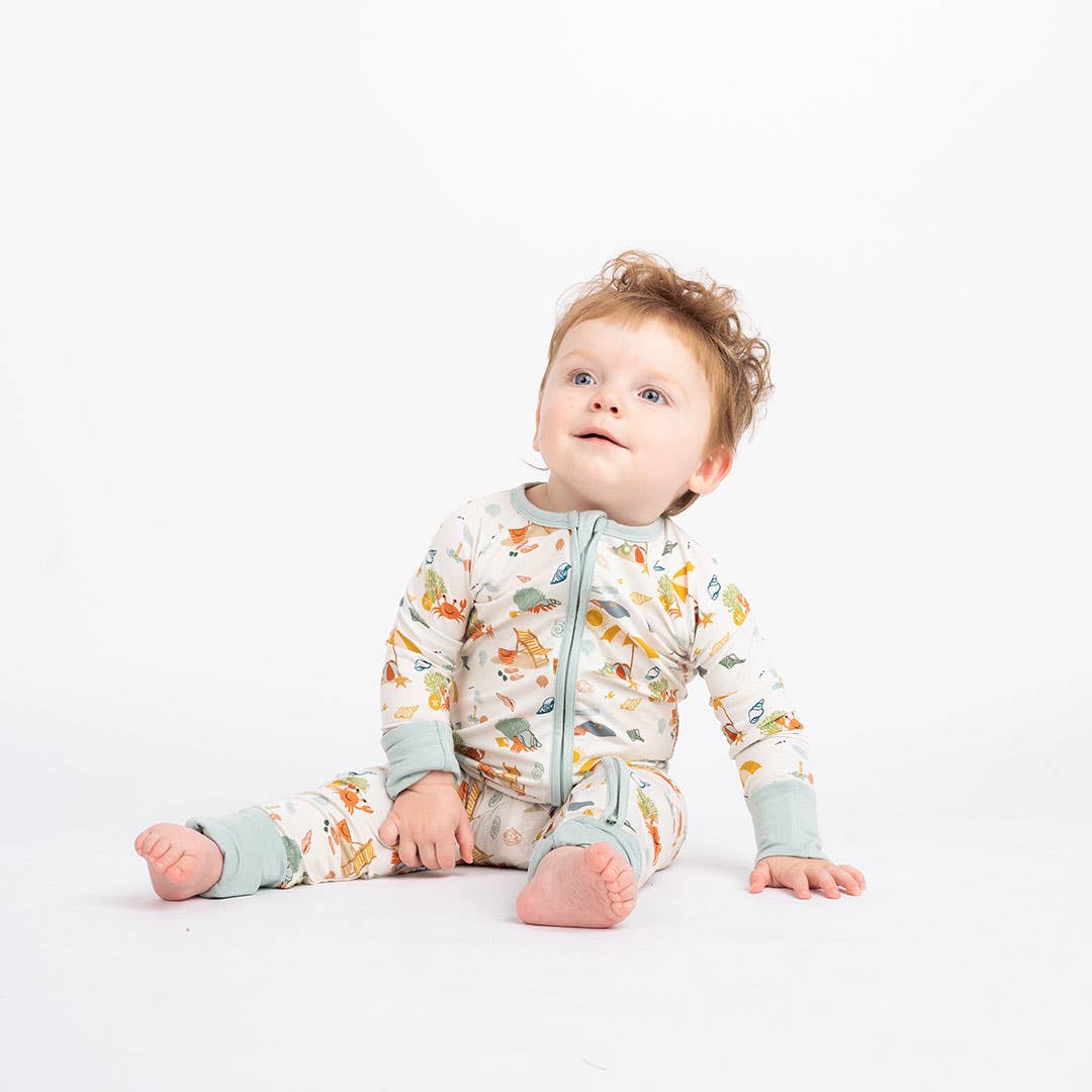 Beach Bamboo Baby Pajama - Beach Day, Convertible