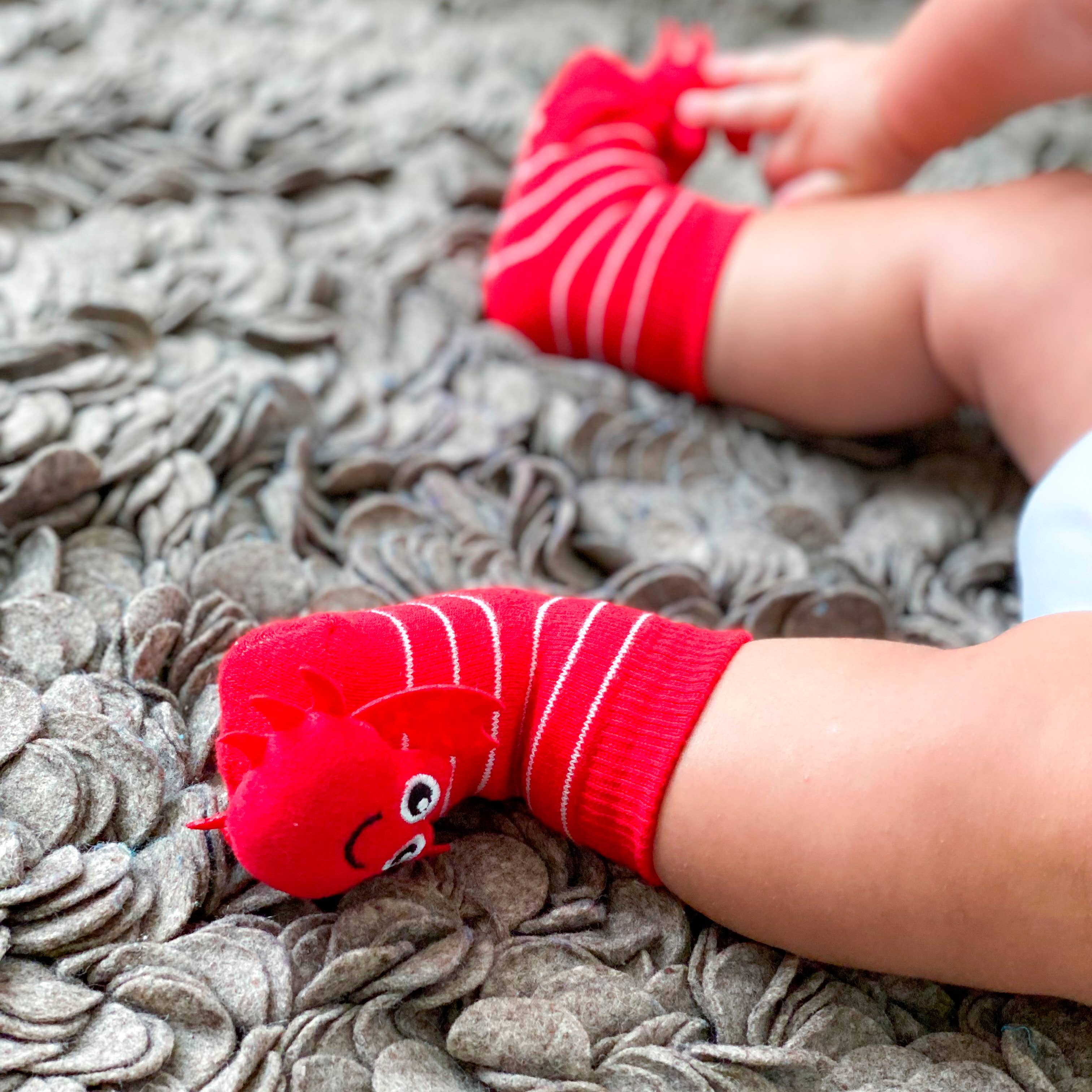 Red Crabby Crab Boogie Toes Rattle Socks