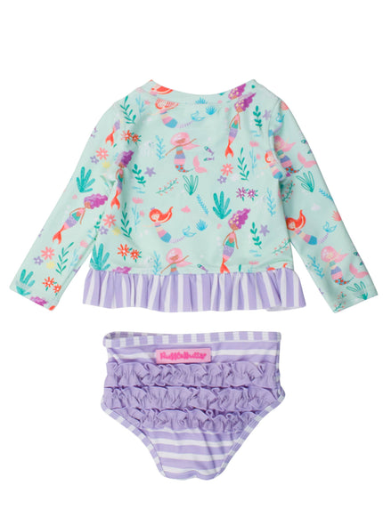 Mermaid Princess Long Sleeve Rash Guard Bikini