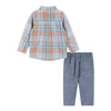 Boys Baby Plaid Buttondown & Pants Set