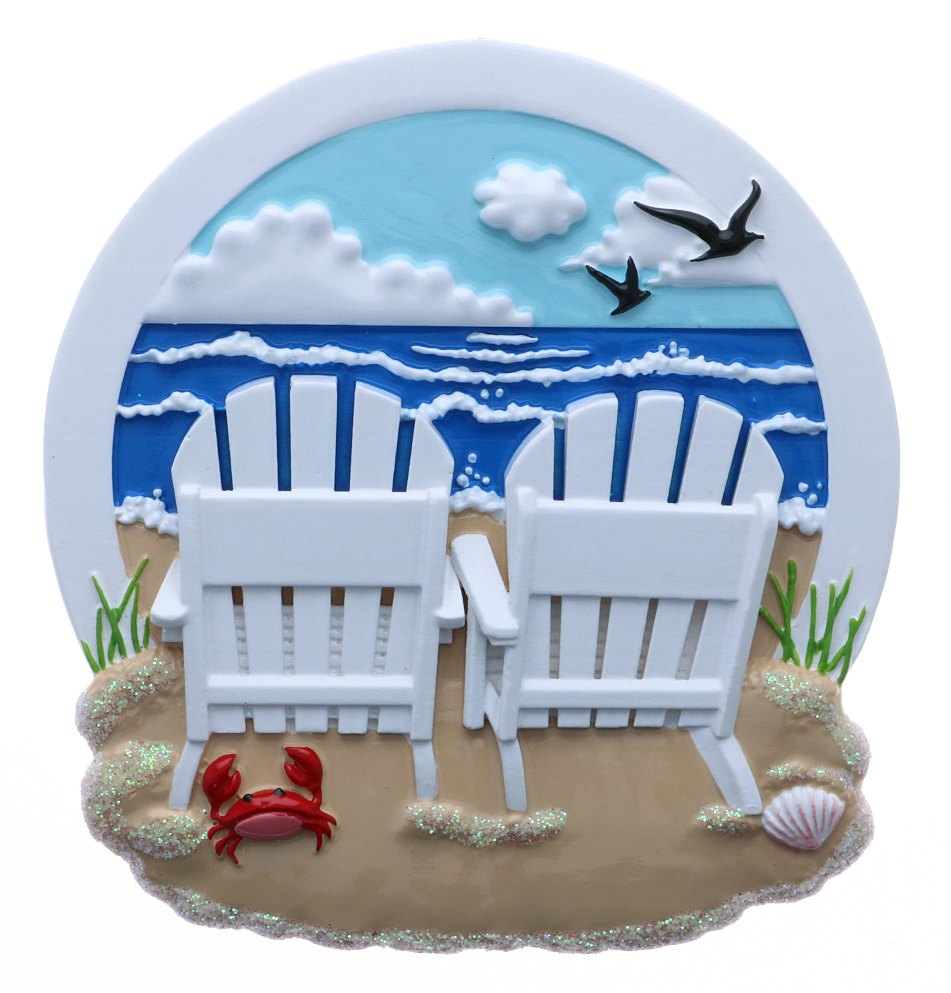 Beach Chair Family Personalized Christmas Ornament