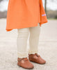 Oatmeal Rib Knit Footless Ruffled Tights