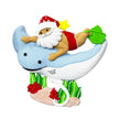 Santa & Manta Ray Personalized Christmas Ornament NT270