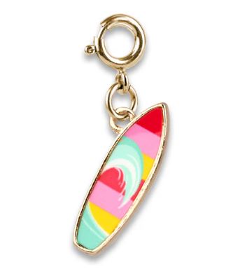 Gold Rebel Girls Surfboard Charm