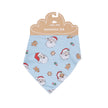 Vintage Santas Blue Bandana Bib