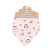 Vintage Santas Pink Bandana Bib