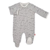 Baa Baa Baby Gray Modal Magnetic Footie