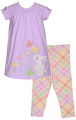 Smocked Yoke Bunny Children's Legging Set