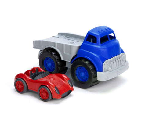 Flatbed w/ Red Race Car Toy