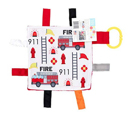 Crinkle Tag Square Toy-Firetruck Firefighter