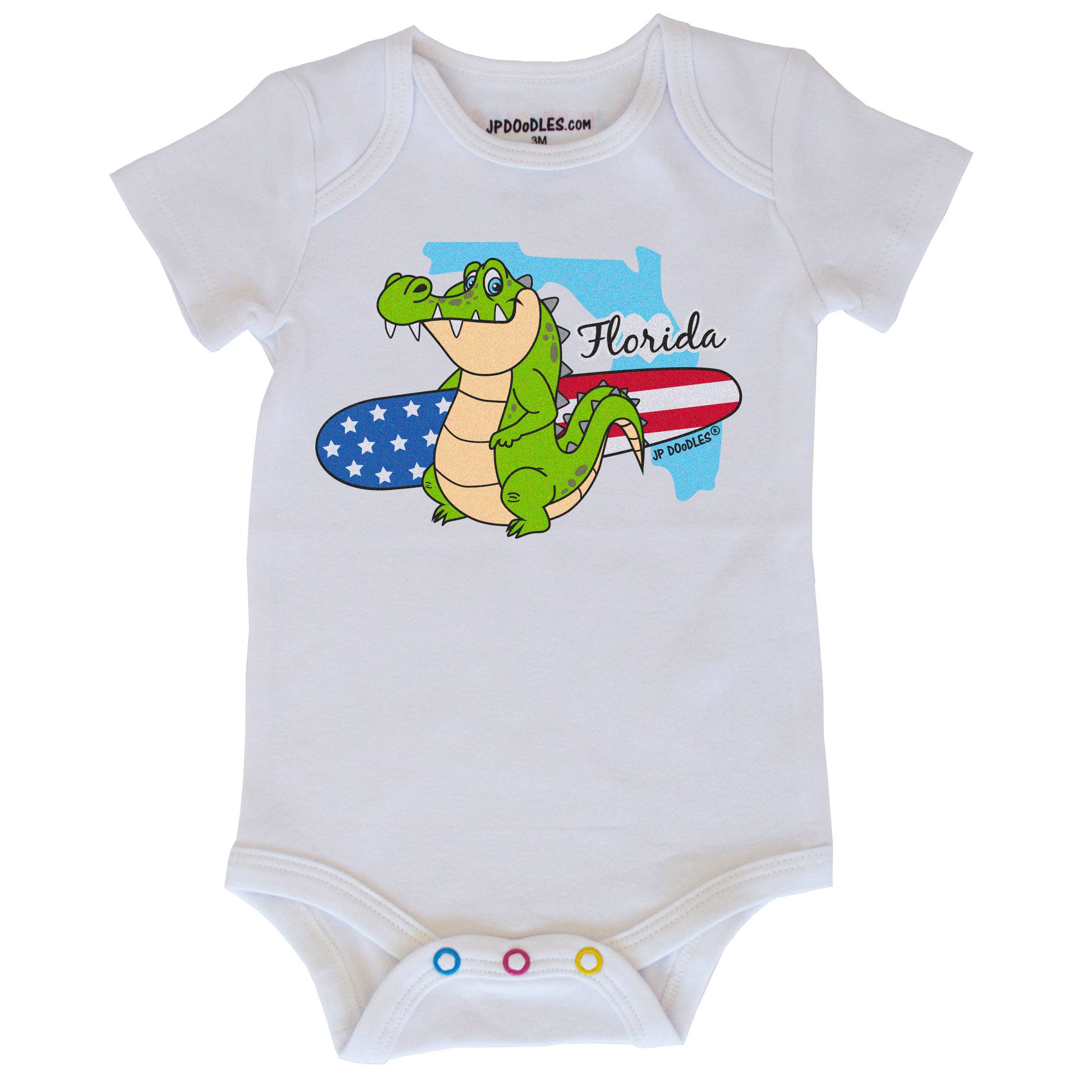 Florida Alligator Baby Bodysuit Onesie